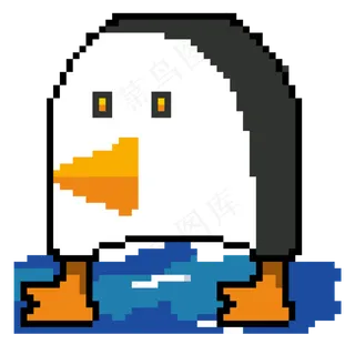 像素风格可爱小企鹅