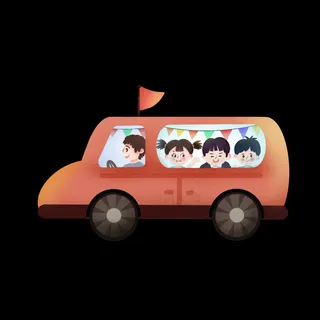 儿童出游儿童节png免抠图