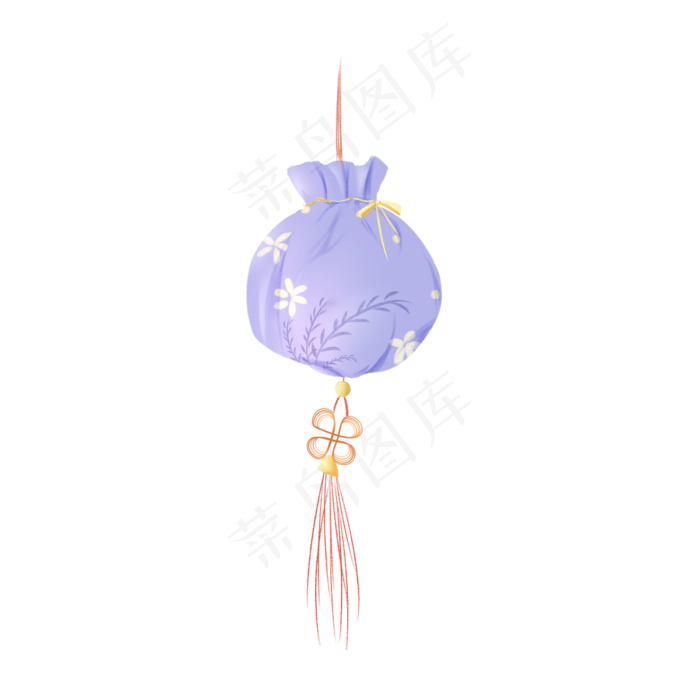 端午节蓝紫色香囊挂饰(2050X2050(DPI:299))psd模版下载