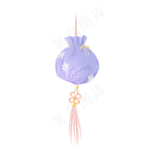 端午节蓝紫色香囊挂饰