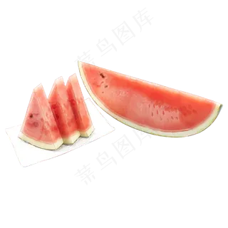 手绘夏季食物西瓜 手绘夏季食物西瓜