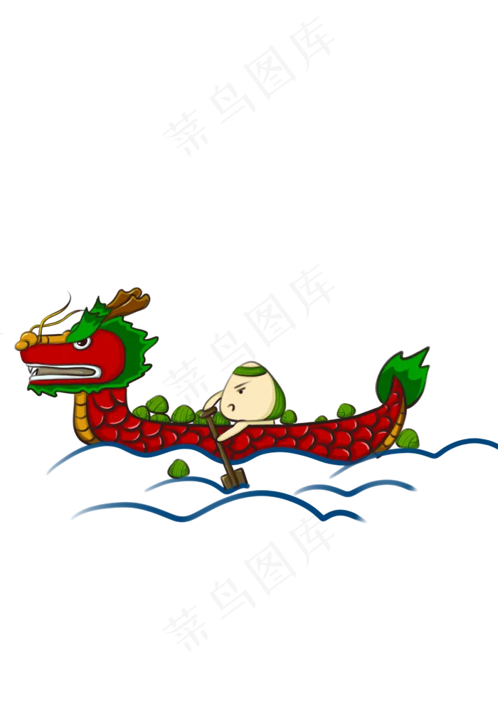 端午节划龙舟载粽子元素(2894X4093(DPI:350))psd模版下载
