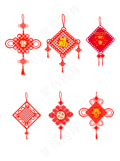 中国结新年福字中国风喜庆可商用,免抠元素