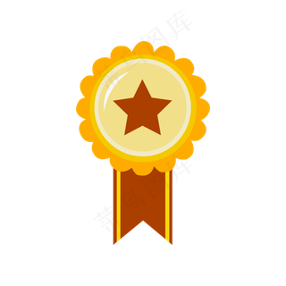 花形矢量创意奖牌图案