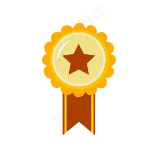花形矢量创意奖牌图案