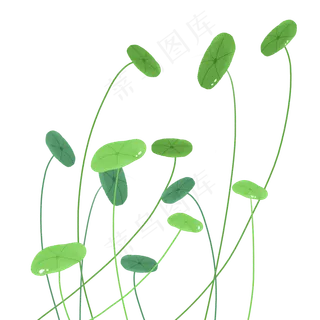 卡通植物绿色藤蔓,免抠元素