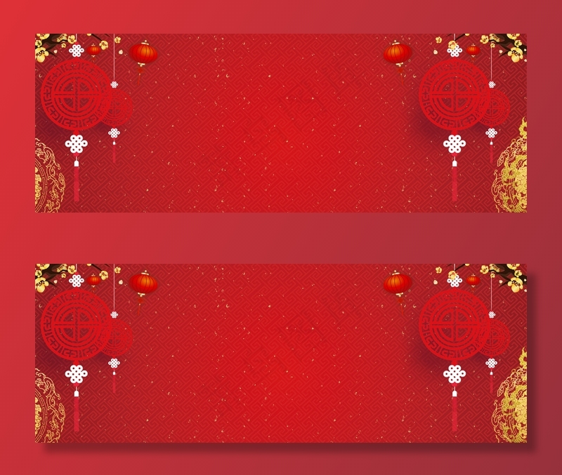 红色大气中国风背景