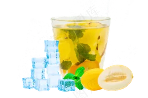 美味冰块水果饮料,免抠元素