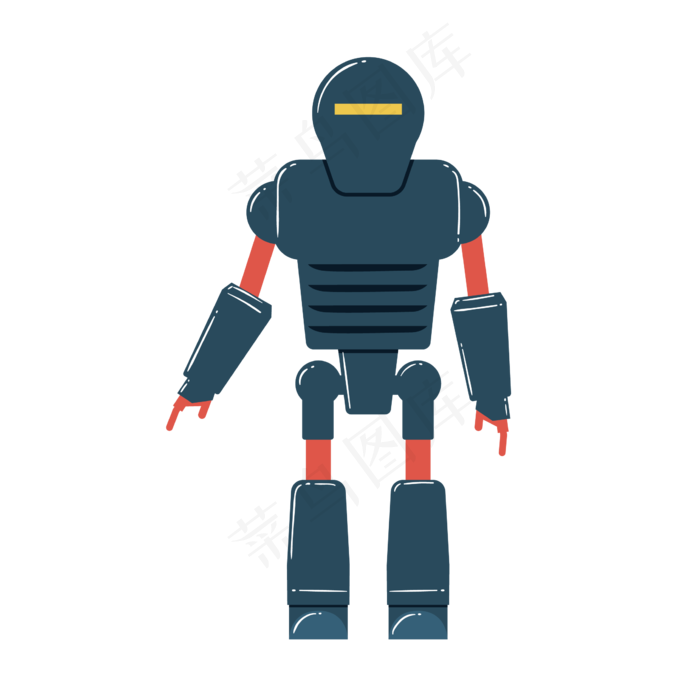 个性机器人矢量素材,免抠元素