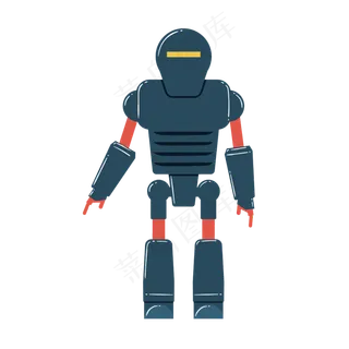 个性机器人矢量素材,免抠元素