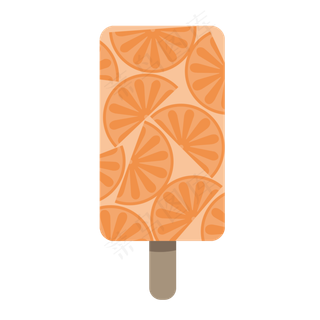 橙子水果雪糕