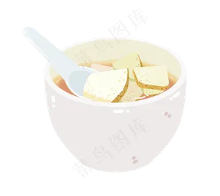 小吃雪梨卡通美食