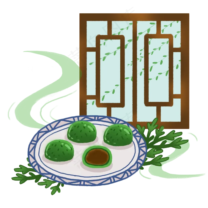 清明节青团PNG(3000X3000(DPI:300))psd模版下载