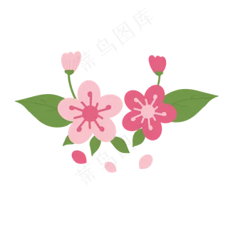 樱花花朵装饰免扣素材