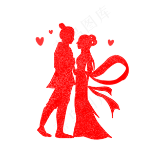 情人节七夕情侣,免抠元素