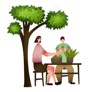 包粽子的小男孩