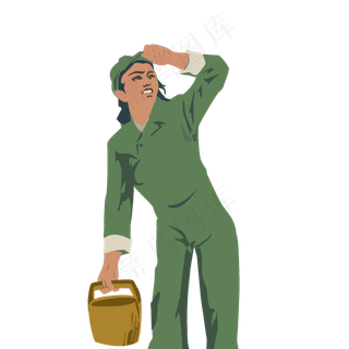 五四青年节风华正茂革命女知青同