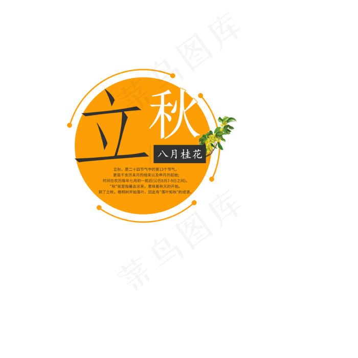 立秋二十四节气创意文字(3333X3333(DPI:300))psd模版下载