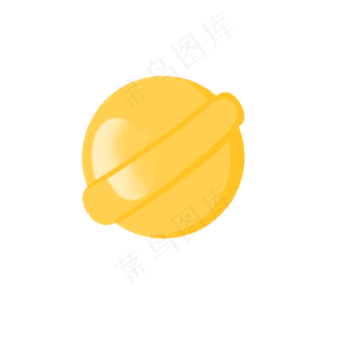 儿童节黄色棒棒糖卡通