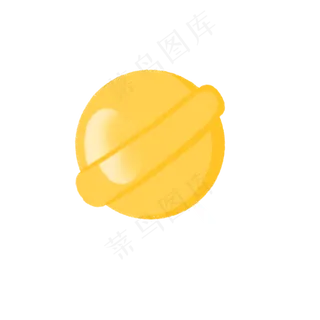 儿童节黄色棒棒糖卡通