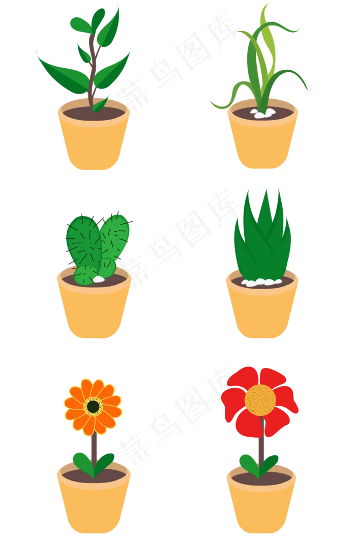 植物盆栽花免抠图