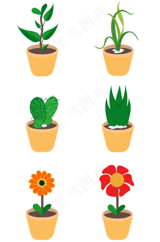 植物盆栽花免抠图