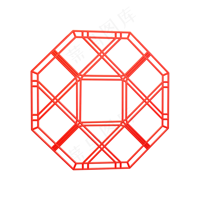中国风铜钱窗花装饰,免抠元素(2000X2000(DPI:300))psd模版下载