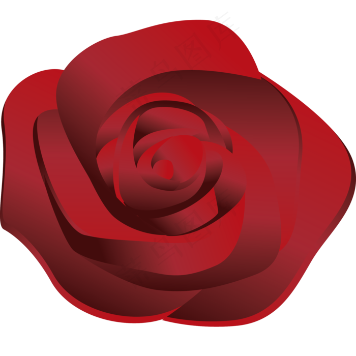 深色矢量卡通风格玫瑰