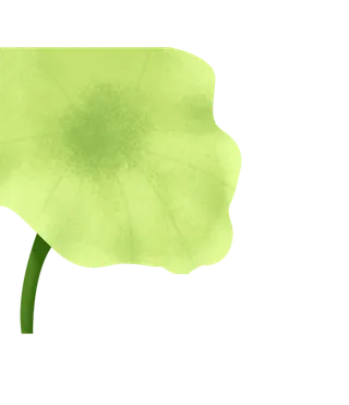 手绘卡通荷叶免扣元素