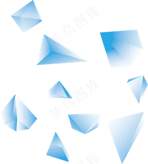 漂浮几何三角立方体,免抠元素 漂浮几何三角立方体,免抠元素