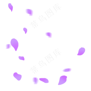紫色卷起飘逸飞扬花瓣