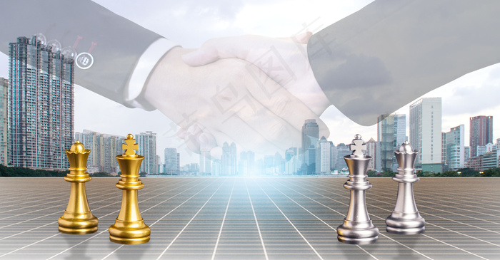 企业商务文化竞技对弈背景