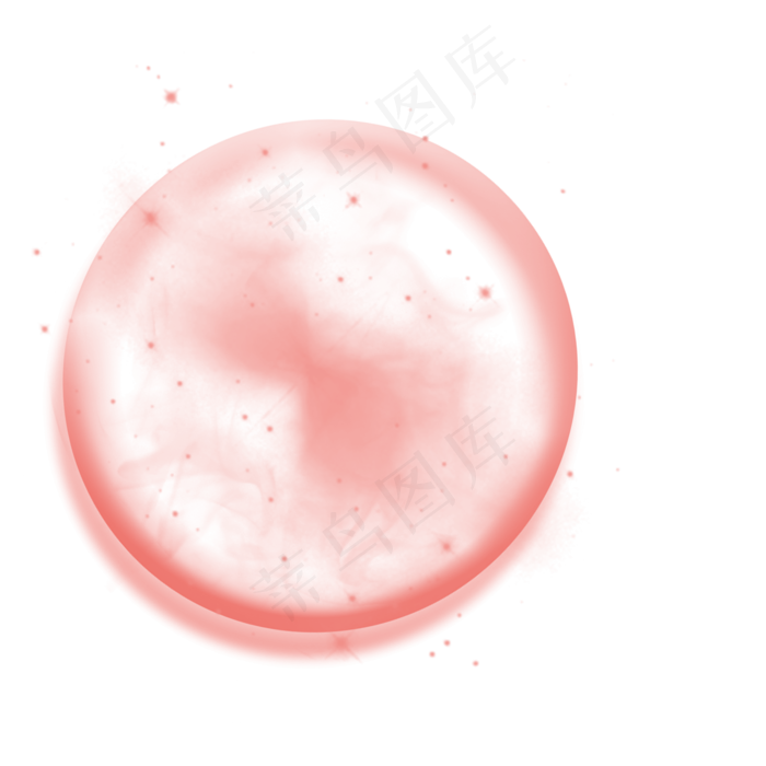水彩红色烟雾水球装饰(2000X2000(DPI:300))psd模版下载