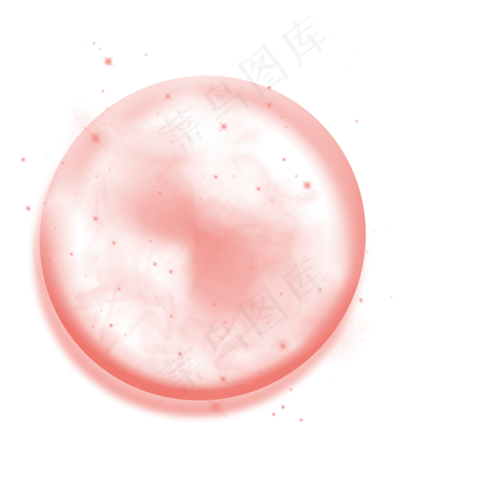 水彩红色烟雾水球装饰(2000X2000(DPI:300))psd模版下载