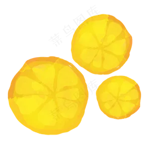 夏季水彩手绘柠檬水果矢量,免抠元素