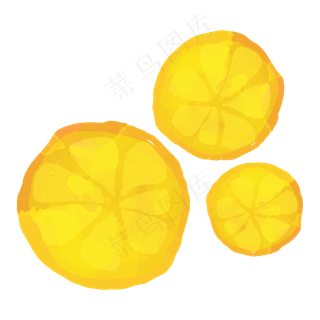 夏季水彩手绘柠檬水果矢量,免抠元素