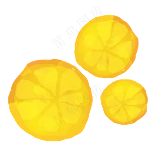 夏季水彩手绘柠檬水果矢量,免抠元素