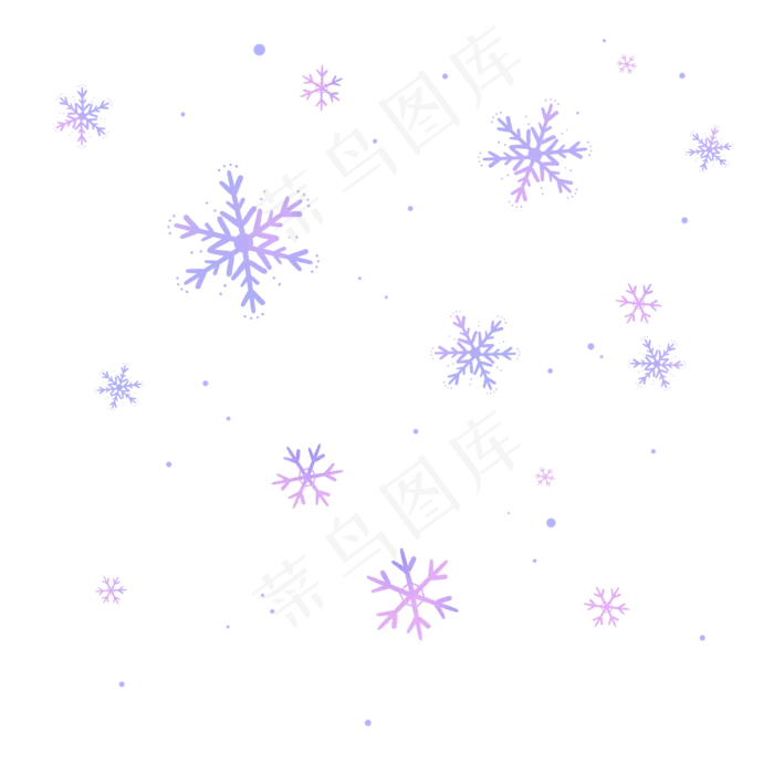小雪飘雪冬天紫色渐变色雪花(2000*2000px)psd模版下载