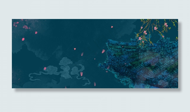 简约中国风古典莫兰迪背景