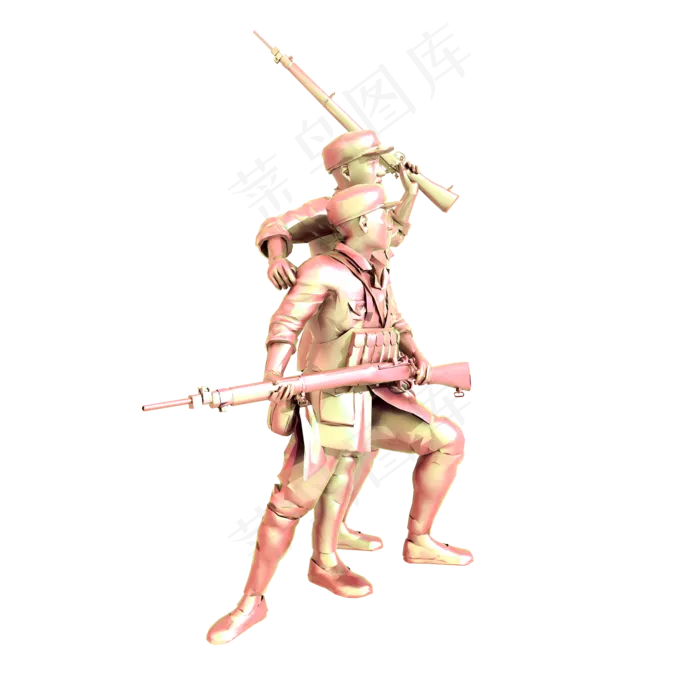 红军雕塑png图(2000X2000(DPI:300))psd模版下载