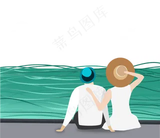 海滩情侣520节日