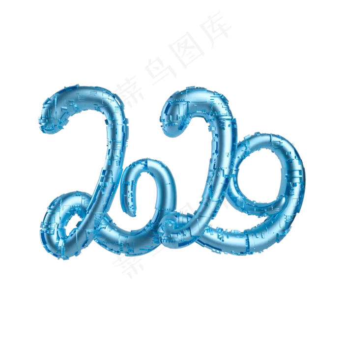科技感2020字样,免抠元素(2000X2000(DPI:300))psd模版下载