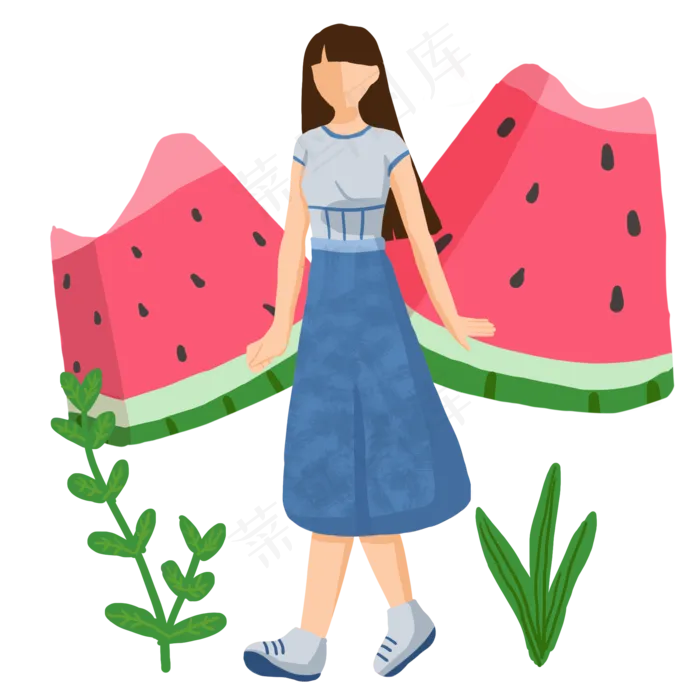 立夏漂亮的小女孩(2000X2000(DPI:300))psd模版下载