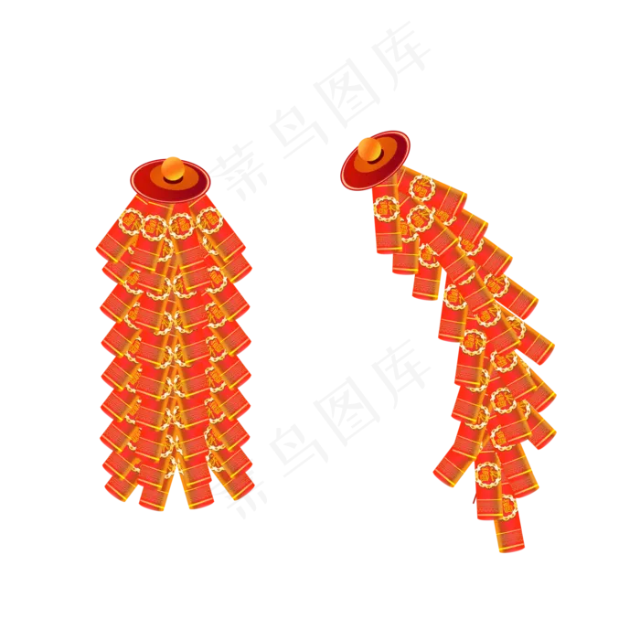 春节结婚喜庆鞭炮新年元素竹雷子,免抠元素(2000X2000(DPI:300))psd模版下载