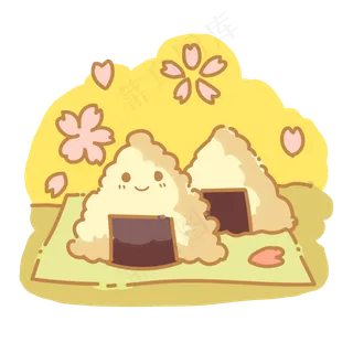 卡通萌萌日本饭团png,免抠元素