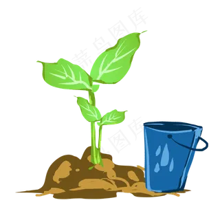环保植树节种树浇水