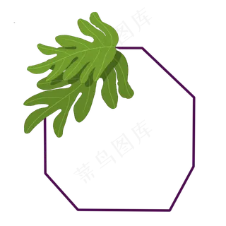 卡通热带植物矢量图