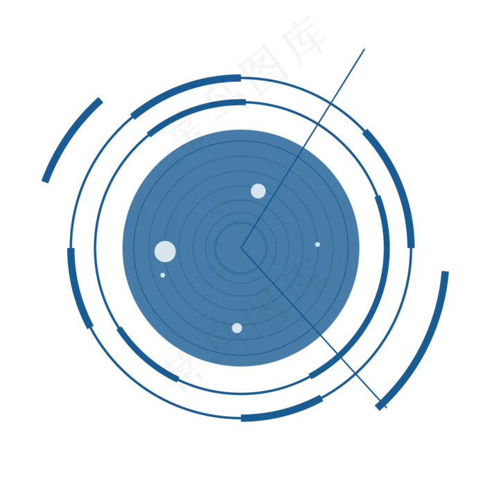 蓝色科技笔刷(2000X2000(DPI:300))ai矢量模版下载