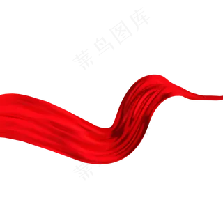 红色绸带丝带,免抠元素