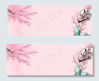 中国风手绘文艺浪漫平面banner